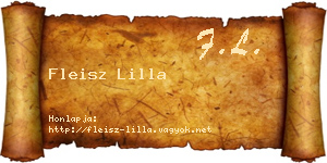 Fleisz Lilla névjegykártya