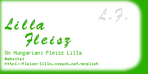 lilla fleisz business card